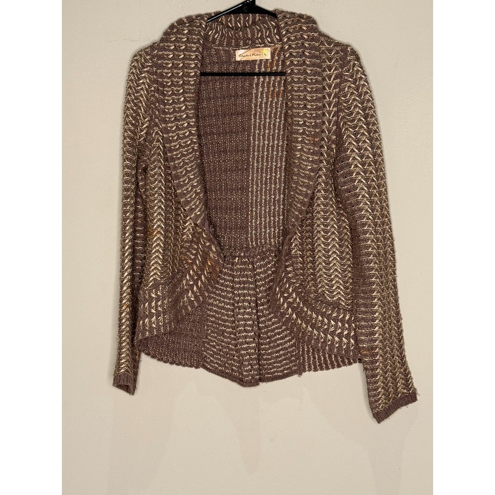 Anthropologie Women Cardigan Med Sweater Cottage Indie Forest Fairy Boho Granola